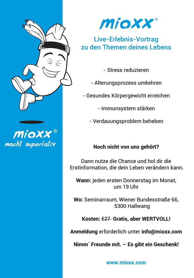 Mioxx Erlebnisvortrag